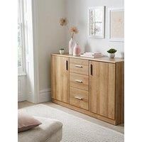 Everyday Panama 2 Door, 3 Drawer Sideboard - Dark Oak