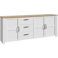Bohol Large Sideboard in Riviera Oak/White, none