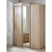 Everyday Lisson 3 Door Mirrored Wardrobe - Oak