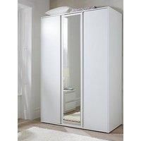 Everyday Lisson 3 Door Mirrored Wardrobe - White