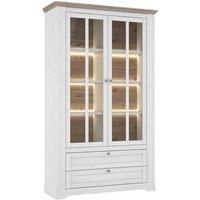 Illopa Iloppa Display Cabinet In Snowy Oak Oak Nelson, White