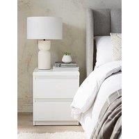 Everyday Lisson 2 Drawer Bedside - White