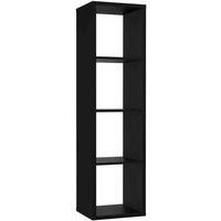 Mauro 3 Shelves Storage Unit In Matt Black