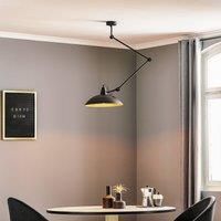 Euluna 808 ceiling lamp, adjustable, 1-bulb, black/gold