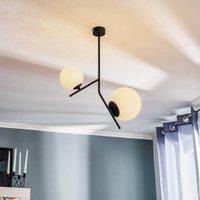 Euluna Lunio hanging lamp, two-bulb, black