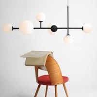 Euluna Dione hanging light, six-bulb, black