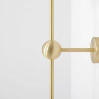 ALDEX Alison wall light, 2-bulb, brass/white, 59cm