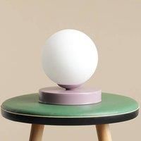 ALDEX Joel table lamp, height 17 cm, lilac/white