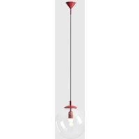ALDEX Nohr pendant light glass lampshade, wine red/clear