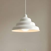 ALDEX Fala pendant light, white, 23 cm, glass