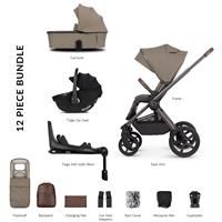 Venicci Upline 2 Se - 3In1 Bundle Plus Tiago Black Car Seat And 360 Base - Powder