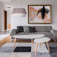 Euluna Boucl pendant light, 50 cm, grey/ecru