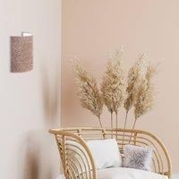 Euluna Boucl wall light made of fabric, cappuccino
