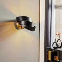 Domiluce Vento wall light made of metal, black