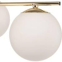 Domiluce Aurora ceiling light, four-bulb, gold