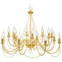 Domiluce Retro chandelier, 16-bulb, gold
