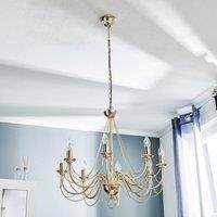 Domiluce Chandelier Retro, 8-bulb, gold, 120 cm suspension