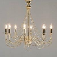 Domiluce Retro chandelier, 8-bulb, gold, 75 cm suspension