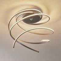 Domiluce Lungo LED ceiling light 3-arm aluminium, remote
