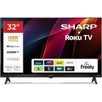 32" SHARP 1T-C32HD2725KB Roku TV Smart HD Ready HDR LED TV, Black