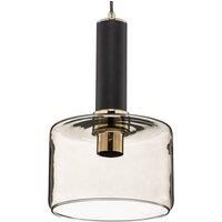 Jupiter Viva hanging lamp, smoke/black/brass, 1-bulb
