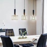 Jupiter Viva hanging light, smoke/black/chrome, 3-bulb