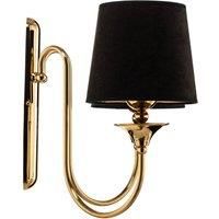 Jupiter Baranio wall light, fabric lampshades, two-bulb