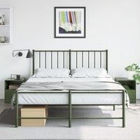 Berkfield Home Bedside Cabinets 2 pcs Olive Green 34.5x39x44 cm Steel