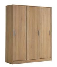 Argos Home Nova 3 Door Sliding Wardrobe - Oak