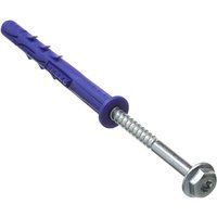 Rawl FF1 Hex Head Nylon Frame Fixing Zinc Plated 10mm 240mm Pack of 25
