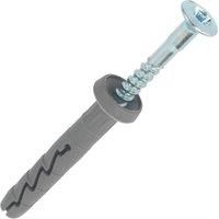 Rawl FX-N-C Nylon Hammer In Fixing with Cylindrical Head Screw 6mm 40mm Pack of 100