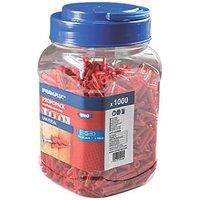 Rawlplug UNO Universal Contract Wall Plug Red 6mm Without Screws