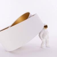 Maco Design Chloe lampshade, 50 cm white outside gold inside