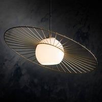 SIGMA Sol 1 hanging light, lampshade with golden wreath