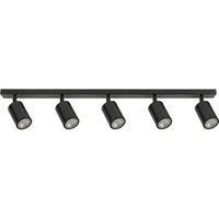 Euluna Zoom downlight, 5-bulb, black