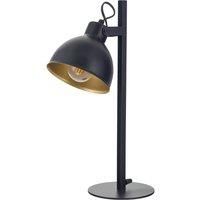 Euluna Trial table lamp, pivotable lampshade, black/gold