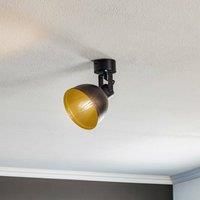Trial ceiling light, one-bulb, black/gold