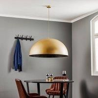 Euluna Fera hanging light, gold/speckled black, 90 cm
