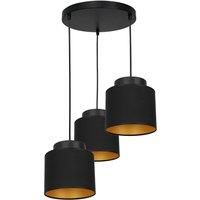 Luminex Soho hanging light round 3-bulb black/gold