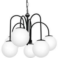 Luminex Berlin pendant light, 6-bulb black