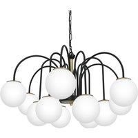 Luminex Berlin pendant light 12-bulb black/brass