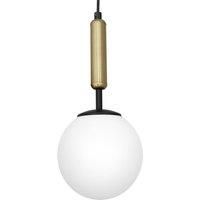 Luminex Nalo hanging light, one-bulb, black/brass