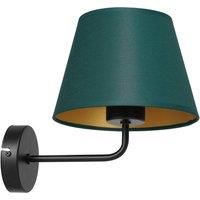 Luminex Soho wall light, conical, green/gold