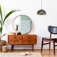 Luminex Drew pendant light black wooden decoration