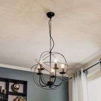 Luminex Globe chandelier five-bulb black