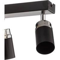 Euluna Rondo ceiling spotlight black/chrome six-bulb