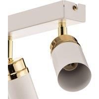 Euluna Rondo ceiling spotlight white/gold six-bulb