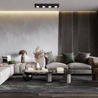 Luminex Downlight Ian in black, 4-bulb