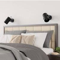 TEMAR LIGHTING Reflector ceiling spotlight, black, one-bulb