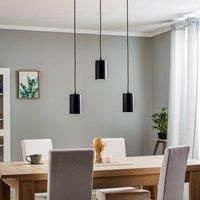 TEMAR LIGHTING ZW Tube 170 pendant light, three-bulb, black